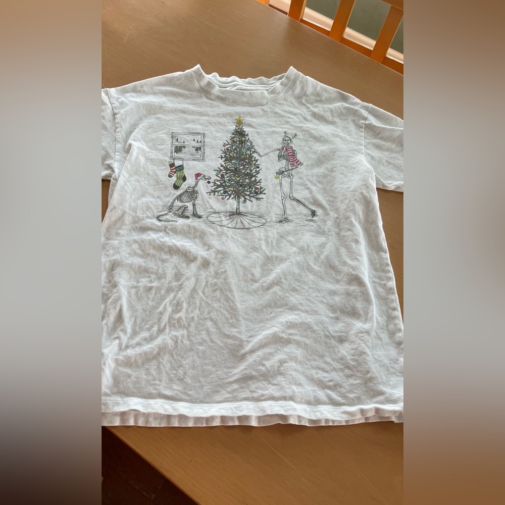 American Eagle Holiday skeleton oversized t-shirt women’s XXS